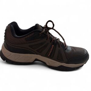 Men Size 12 Avia Brown Leather Shoes Memory Foam PreOwned In Excellent Condition